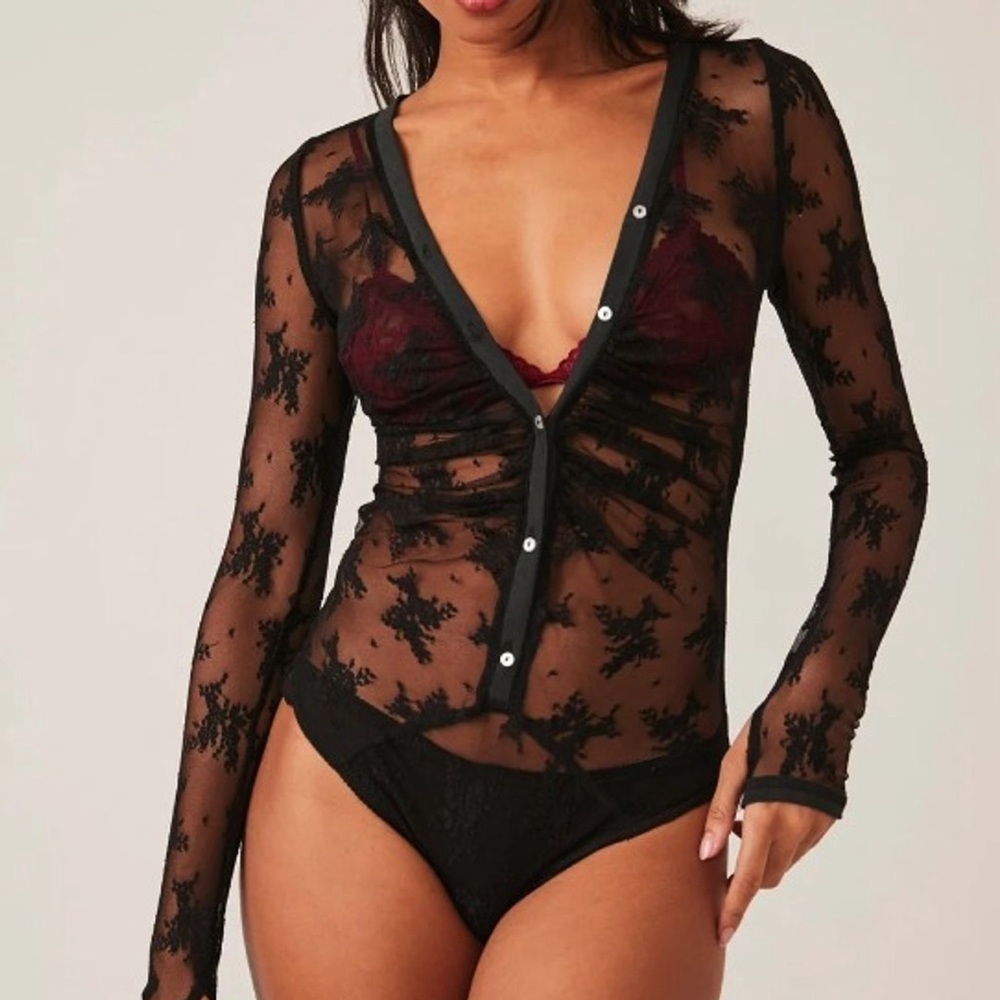 Intimately by Free People Lady Lux lace bodysuit XL